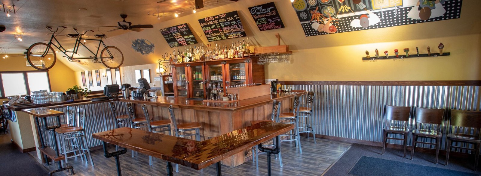 Inside seating for Sixth Street Bistro in Hood River, OR